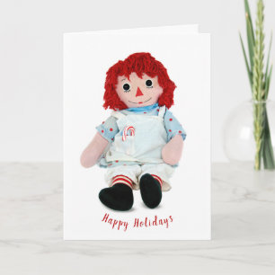 Carte Poupée en cerf de Noël avec sucre de canne
