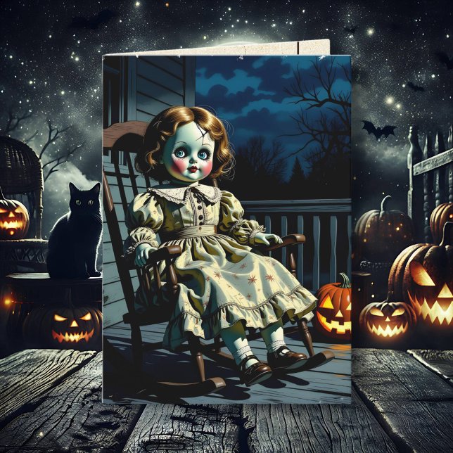 Carte Poupée hantée et Citrouille d'Halloween (Créateur téléchargé)