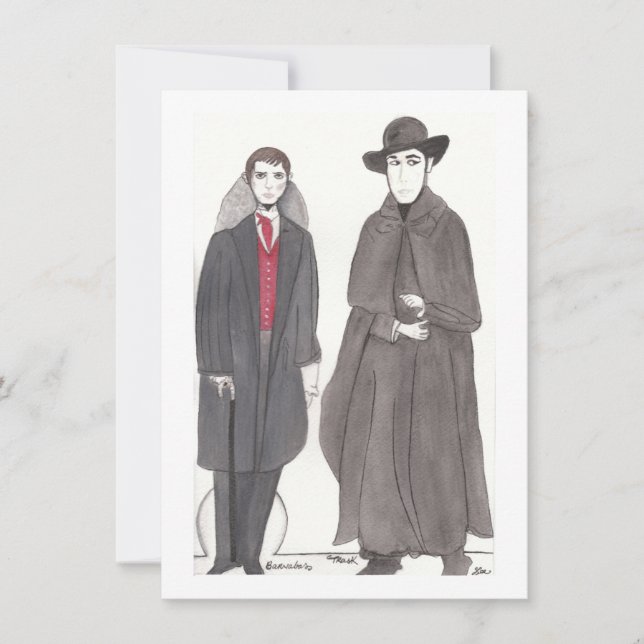 Carte Poupées en papier Vampire et Reverend (Devant)