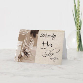 Carte pour 50 ans de mariage - 50 merveilleuses an