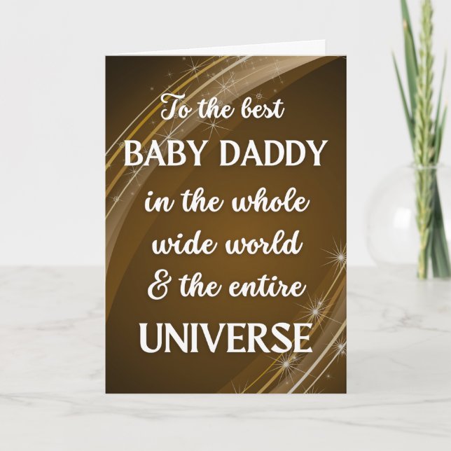 Carte Pour Baby Daddy Fête des pères Universe Thème (Devant)