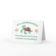 Carte pour Baby Shower Tortue