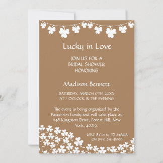 Carte pour BABYShower de la Saint-Patrick Chanceux