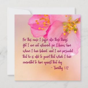 Carte Pour Cette Cause, Je Souffre De Floral Chrétien