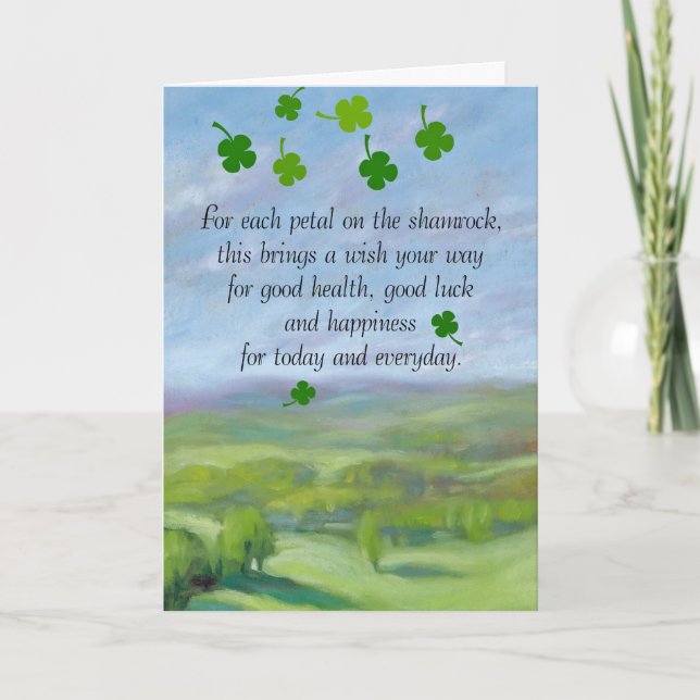 Carte Pour chaque pétale sur le shamrock...Une bénédicti (Devant)