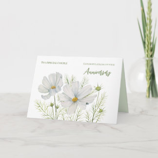 Carte Pour couple à l'anniversaire de mariage Cosmos bla