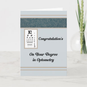 Carte pour Degree en optométry