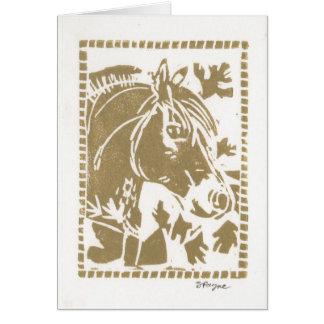 Carte pour des amants de cheval de fjord - or