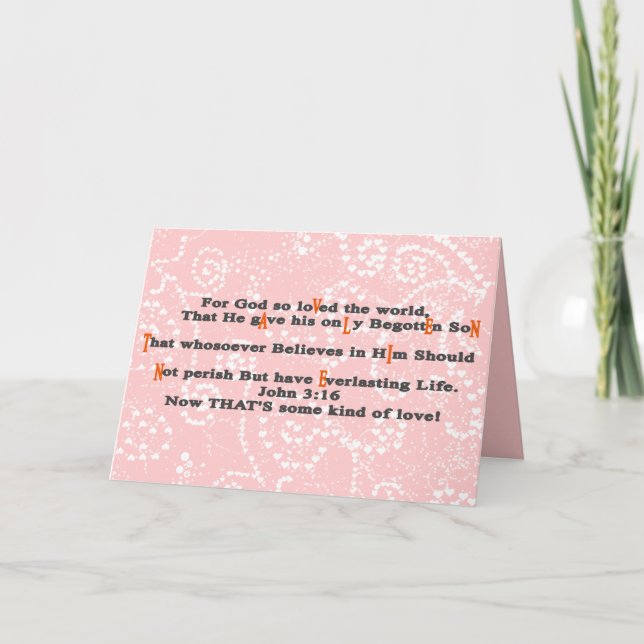 Carte Pour Dieu si loVed le monde, - Cust.. - Customisé (Devant)
