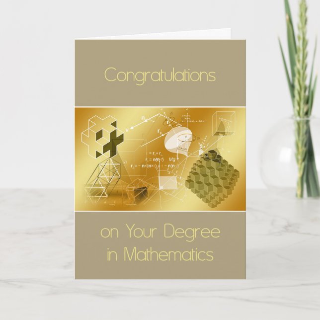 Carte pour diplôme en mathématiques (Devant)