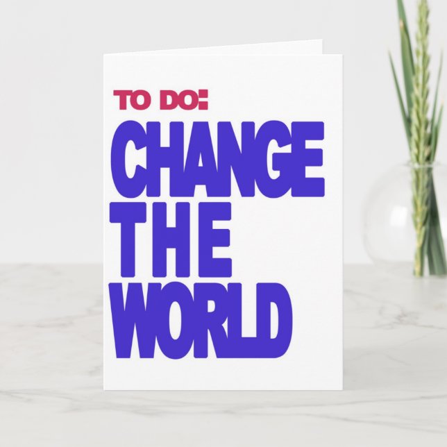 Carte pour faire : changez le monde (Devant)