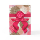 pour Femme Cousin Rose profond rose ruban Annivers