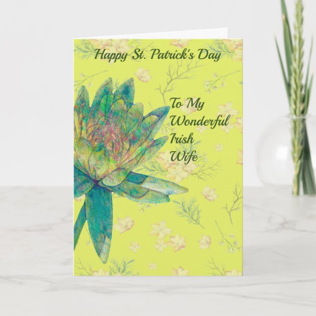 Carte pour femme irlandaise à la Saint-Patricks Da (Devant)