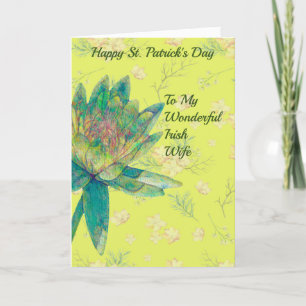 Carte pour femme irlandaise à la Saint-Patricks Da