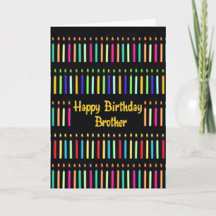 Carte Pour Frère Funny Anniversaire avec bougies