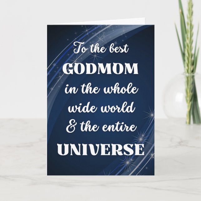 Carte Pour Godmaman Fête des Mères Thème Stellaire (Devant)