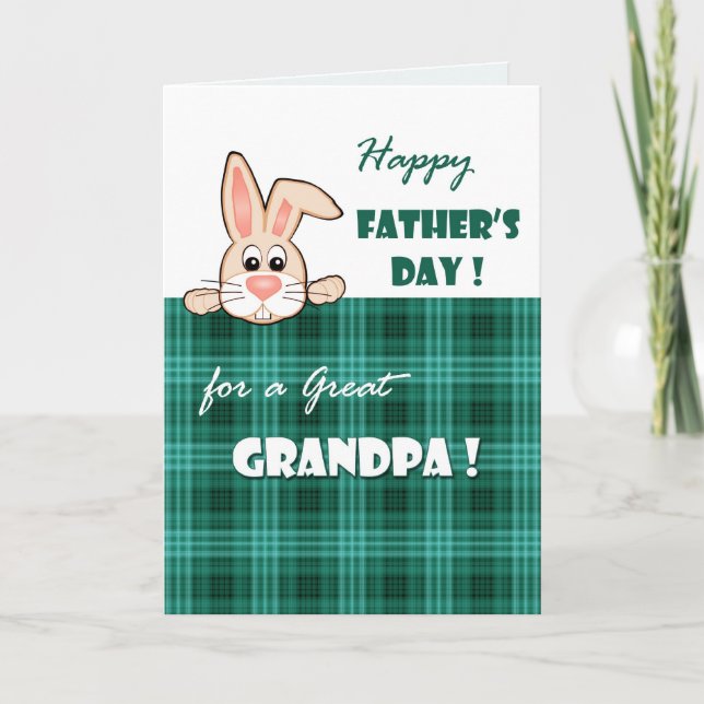 Carte Pour grand-père sur la Fête des pères mignonne lap (Devant)