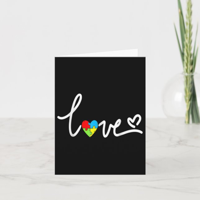 Carte Pour Hommes Femmes Sensibilisation sur l'autisme T (Devant)