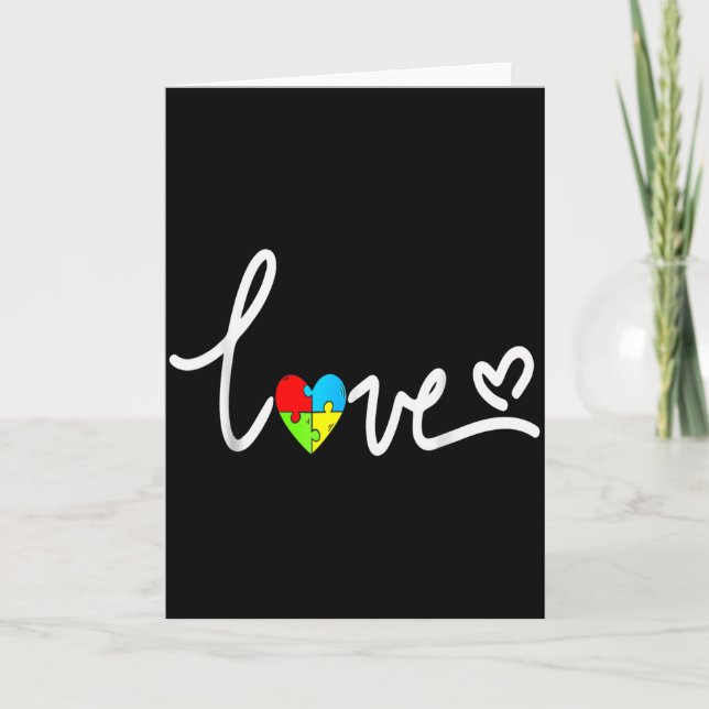 Carte Pour Hommes Femmes Tee de Sensibilisation à l'Auti (Devant)