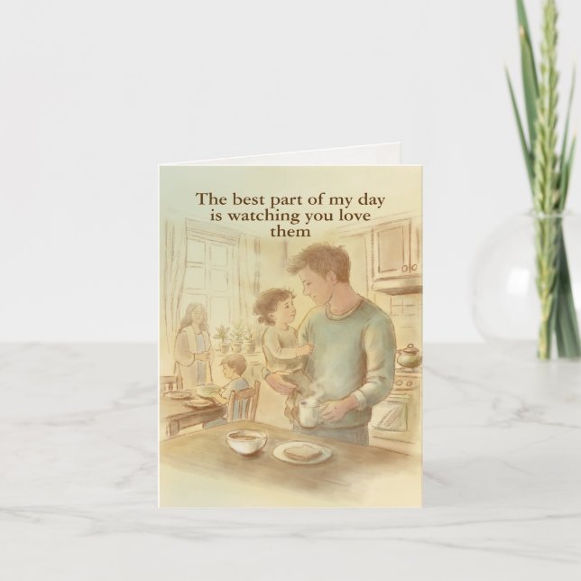 Carte pour la fête des Pères - petite carte pliée (Devant)