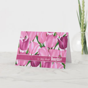 Carte Pour la fille lors de la fête des mères Tulipes pe