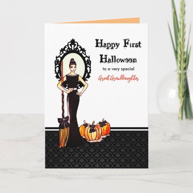 Carte Pour la Grande Petite-Fille Première Halloween Lad (Devant)