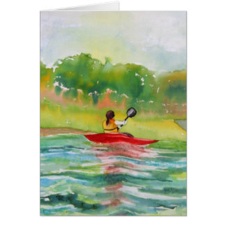 Carte pour l'amant de kayak
