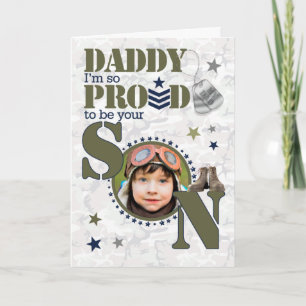 Carte pour l'anniversaire de papa de Son Military