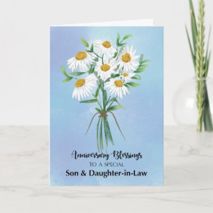 Carte Pour l'anniversaire du Mariage Fils et Fille en dr