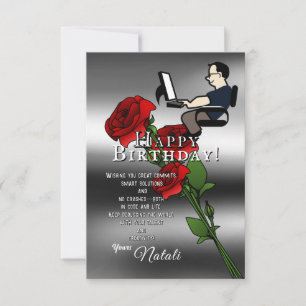 Carte Pour l'anniversaire d'un brillant ingénieur logici