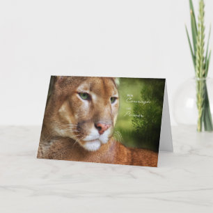 Carte pour le cancer Patient Mountain Lion Courage et pu