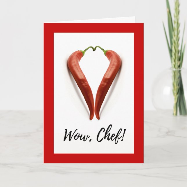 Carte Pour le chef Valentine’s Day Red Hot Peppers (Devant)