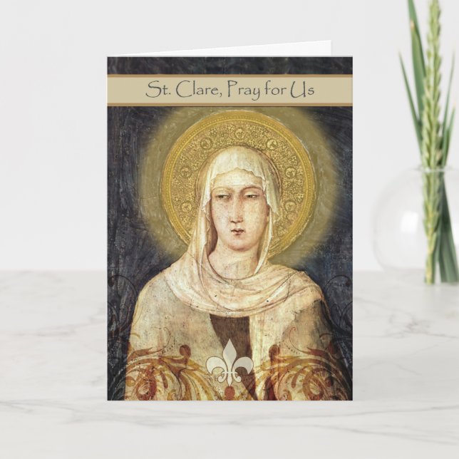 Carte pour le Fête de Saint-Clare, franciscain (Devant)