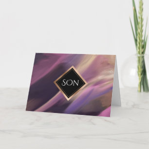 Carte Pour le fils sur la peinture Abstraite Fête des pè