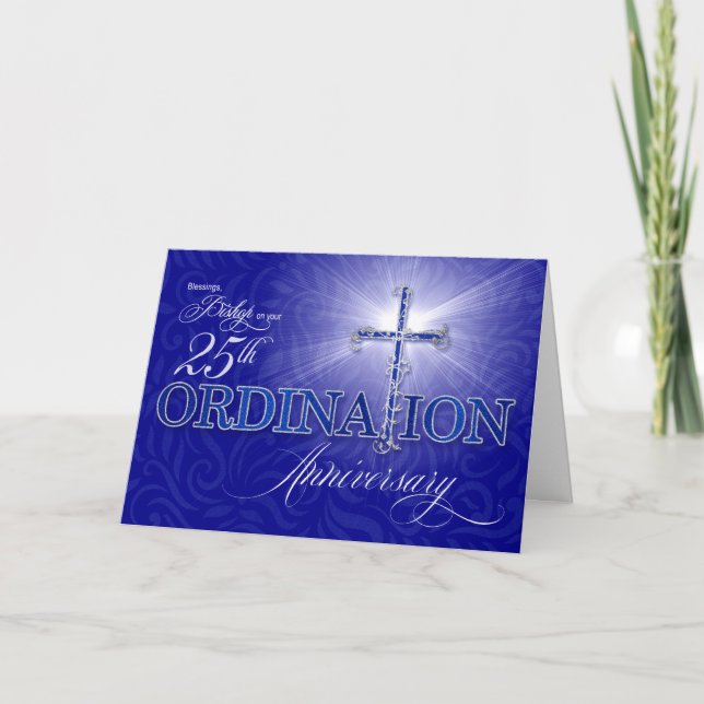 Carte pour le Jubilé d'Argent de l'évêque 25e Ordination (Devant)