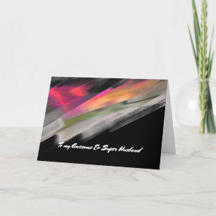 Carte Pour le mari sur la peinture Abstraite Fête des pè