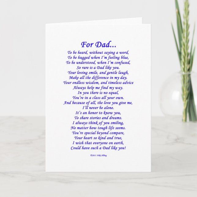 Carte Pour le papa (Devant)