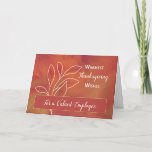 Carte Pour l'employé sur Thanksgiving