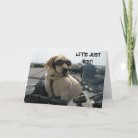 Carte pour les chiens de motards de ce monde