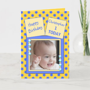 Carte Pour les enfants 1 year old boy birthday greeting