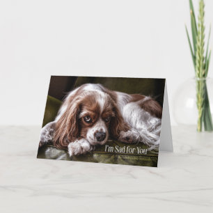 Carte Pour les enfants sympathie triste Cocker Spaniel