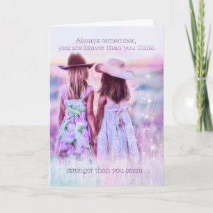 Carte pour les filles sympathie petites cow-girls wester