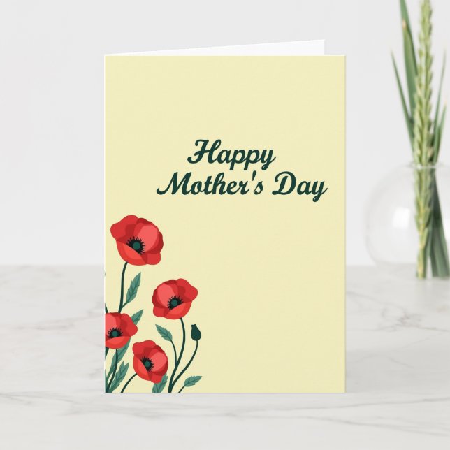 Carte pour ma mère avec tout mon affection (Devant)