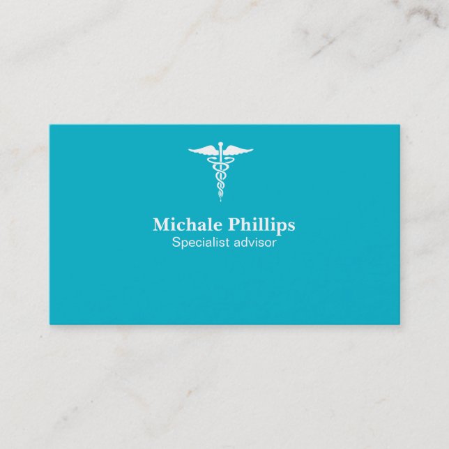 CARTE POUR MÉDECIN HÔPITAL CLINIQUE DOCTEUR BLEU (Devant)