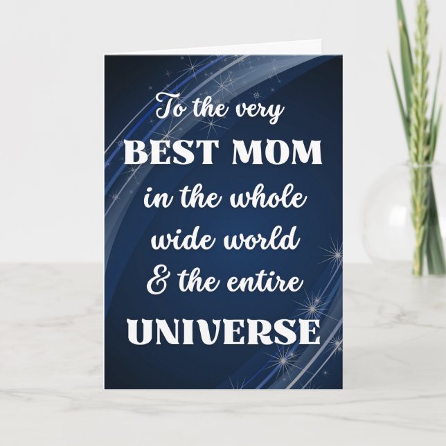 Carte Pour Meilleure Maman Fête des Mères Thème Stellair (Devant)