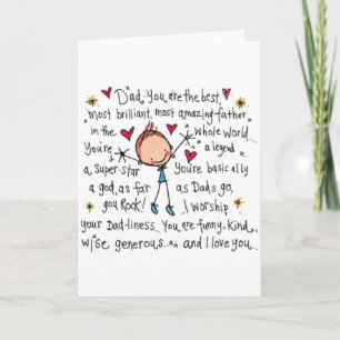 CARTE POUR **MON PÈRE** DE VOTRE FILLE L'ANNIVERSAIRE !