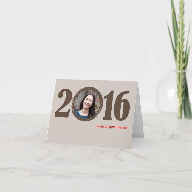 Carte pour notes 2016 d'obtention du diplôme (Devant)