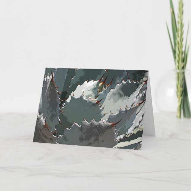 Carte pour notes agave bleu (Devant)