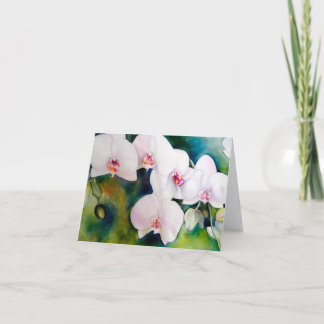 Carte pour notes angélique d'orchidées, avec