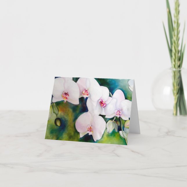 Carte pour notes angélique d'orchidées, avec (Devant)